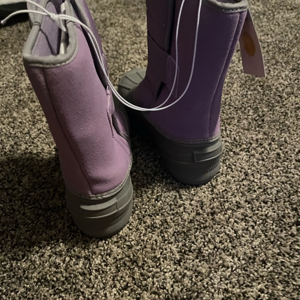 Cat & Jack Lavender and Gray Boots. #K2 - Picture 2 of 5
